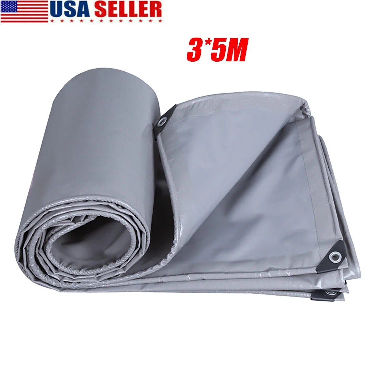 3*5 Meter Grey Waterproof PVC Tarpaulin Canopy Cover Z579