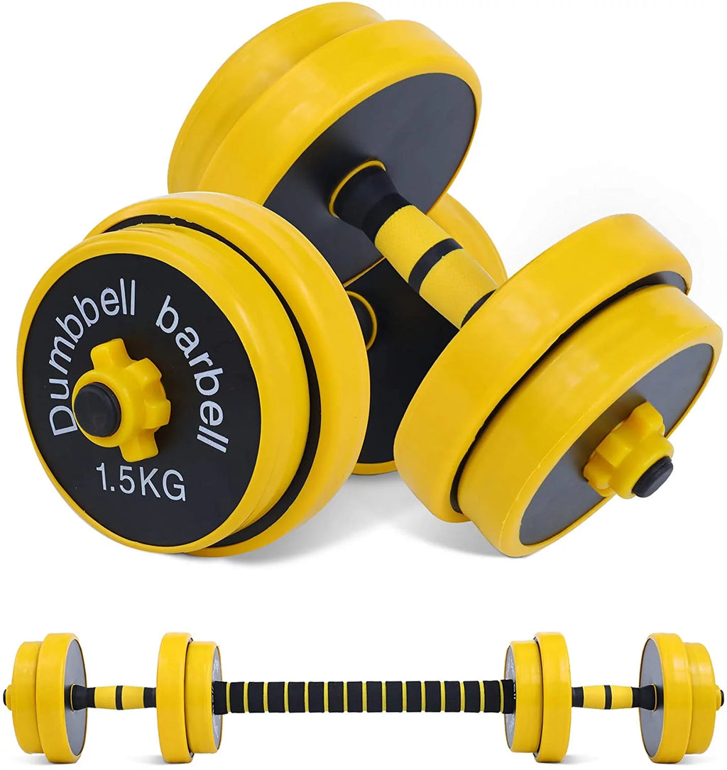 Adjustable Dumbbell Barbell Weight Pair 2-in-1 Set 22Lb A789