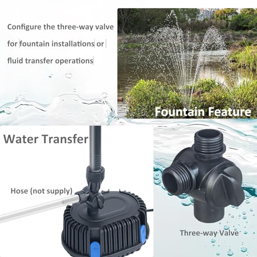 400GPH Submersible Pond Filter with Pump Fountain Kit Z3307