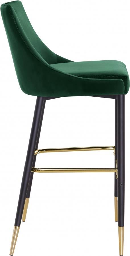 Green Velvet Stool Set of 2 R618863