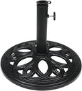 Black Cast Iron Patio Umbrella Base Stand P61685