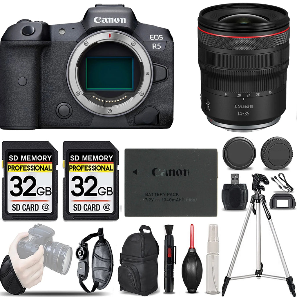 Canon EOS R5 Mirrorless Camera with 14-35mm f/4 L IS USM Lens F885