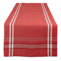 14" x 108" Red and White Chambray Table Runner E564463