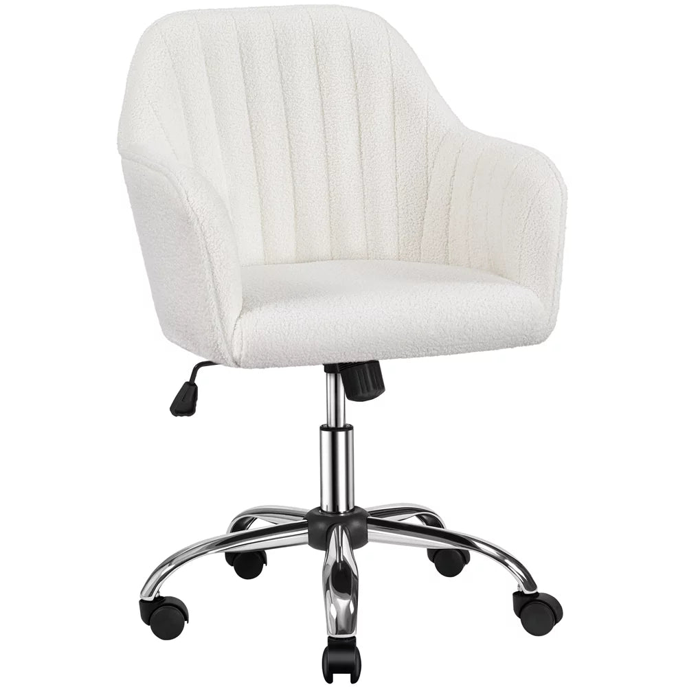 Pink Velvet Mid-Back Task Chair with Armrests H51501