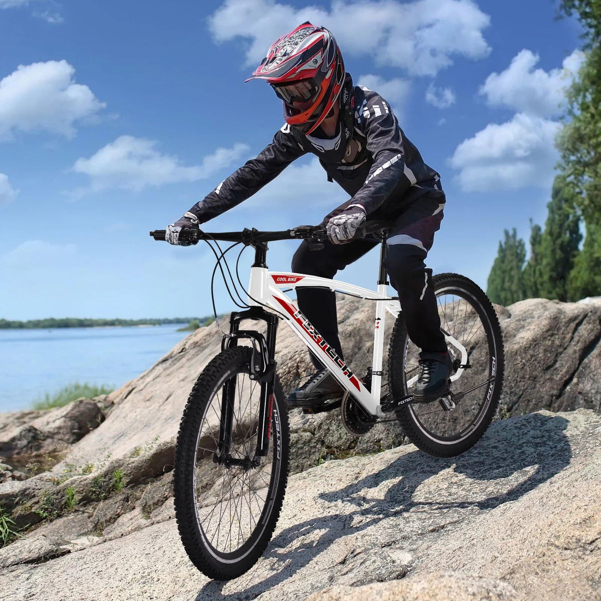 White 21 Speed Mountain Bike G3330