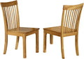 Solid Wood Dining Chairs Set Of 2 Natural Oak E659