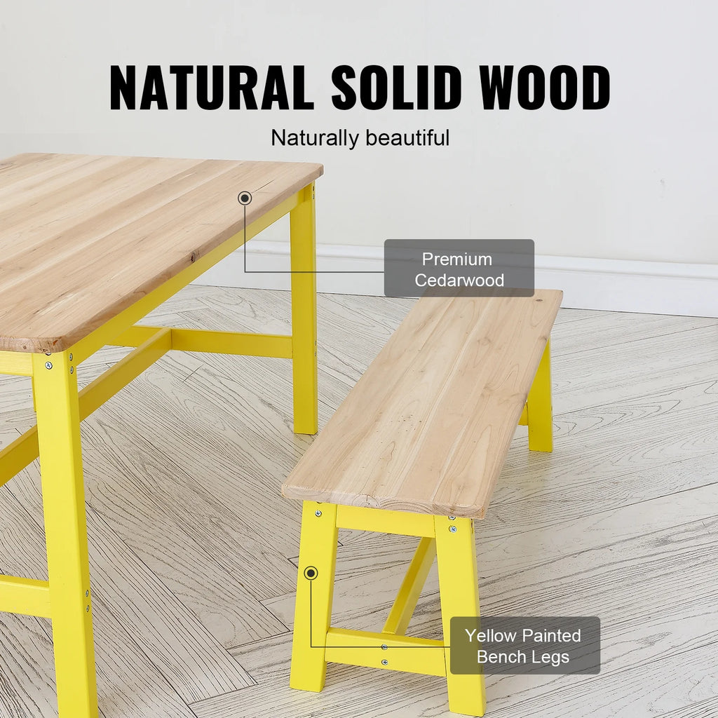 Kids Table and Bench Set of 3 V599