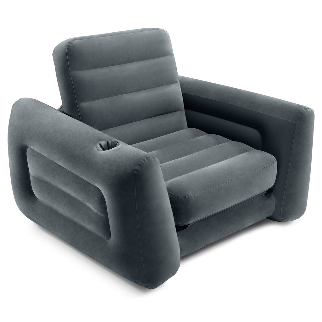 Inflatable Pull Out Sofa Chair Sleeper with Twin Sized Air Mattress I87020