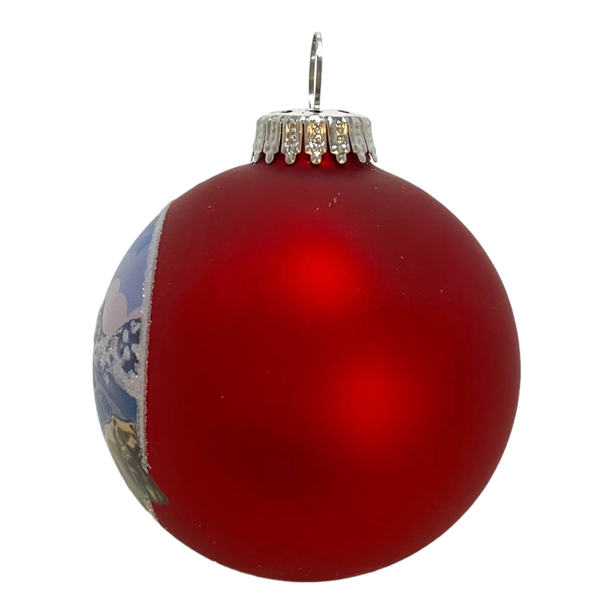 Red Glass Ball Christmas Ornament 3.5 Inch D6608