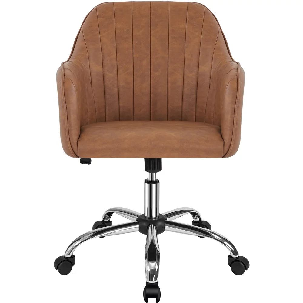 Pink Velvet Mid-Back Task Chair with Armrests H51501
