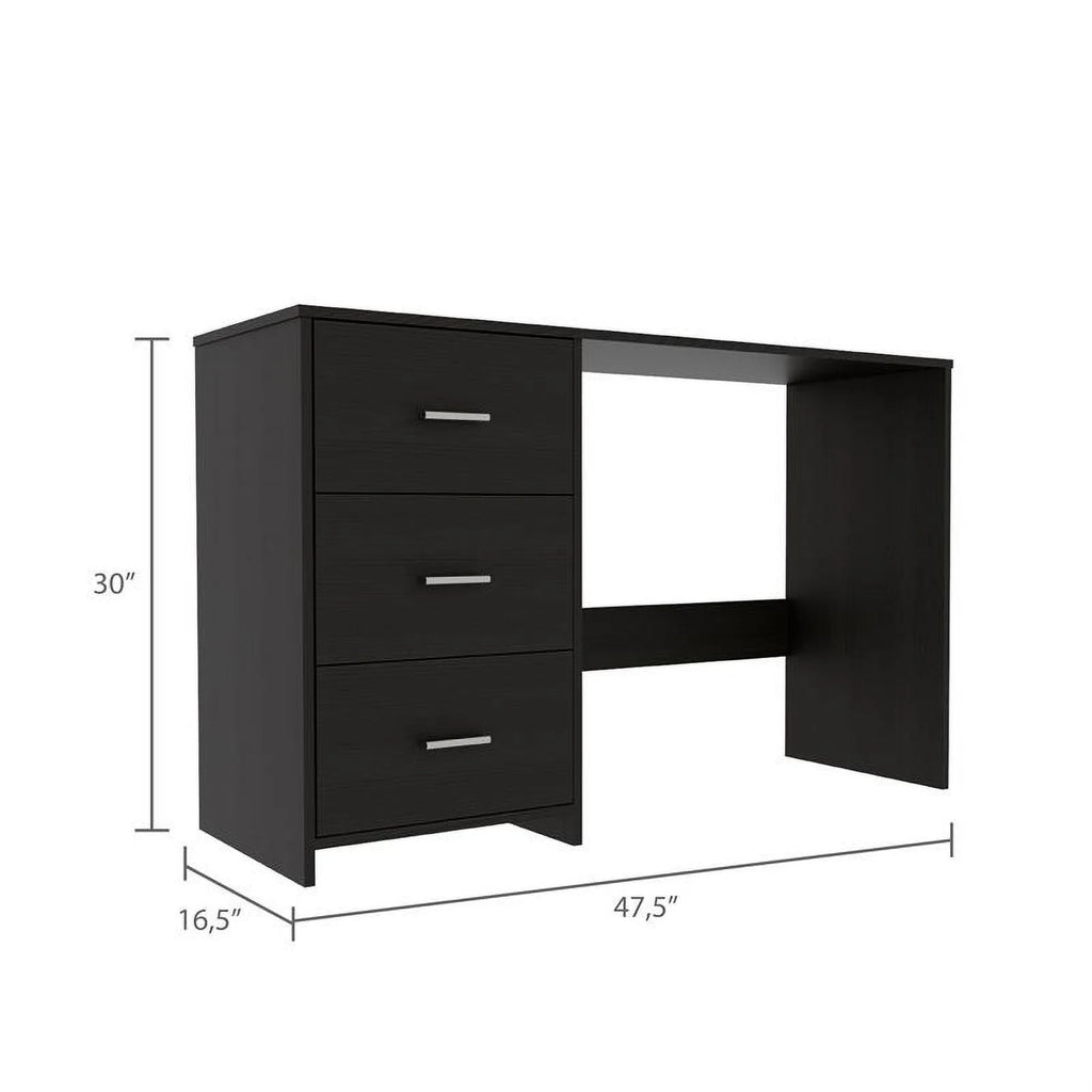 Black Computer Desk with Three Drawers H13757