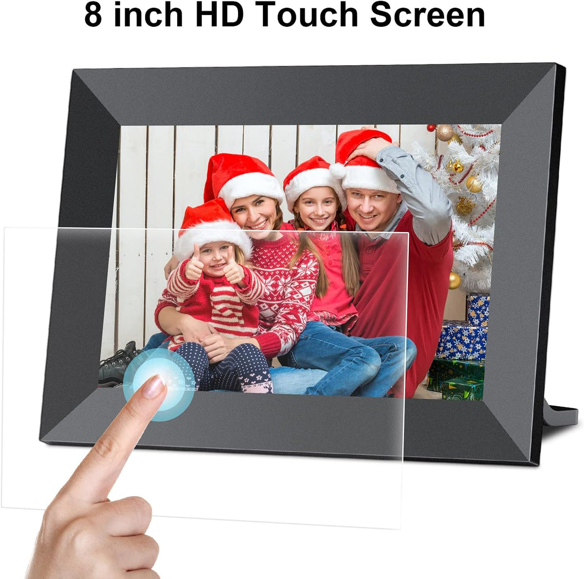 8 Inch Smart Digital Photo Frame with WiFi, IPS Touch Screen, 16GB Storage, Pack of 2 S27370