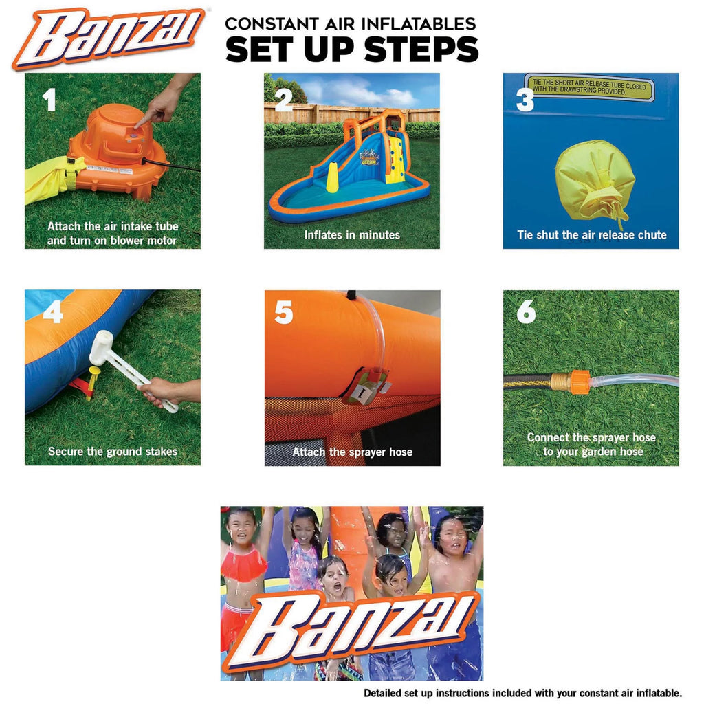Inflatable Water Park with Water Blast Cannon H780525