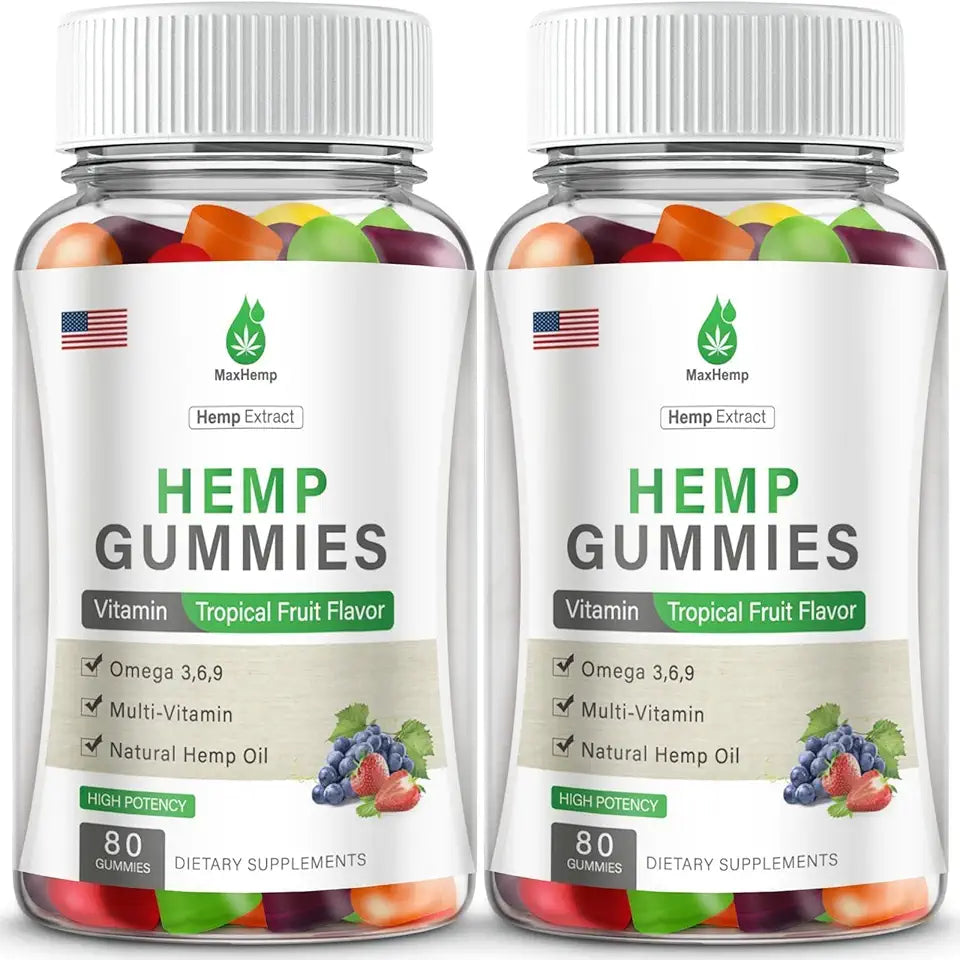 Hemp Gummies 2 Packs Vegan Extra Strength H950