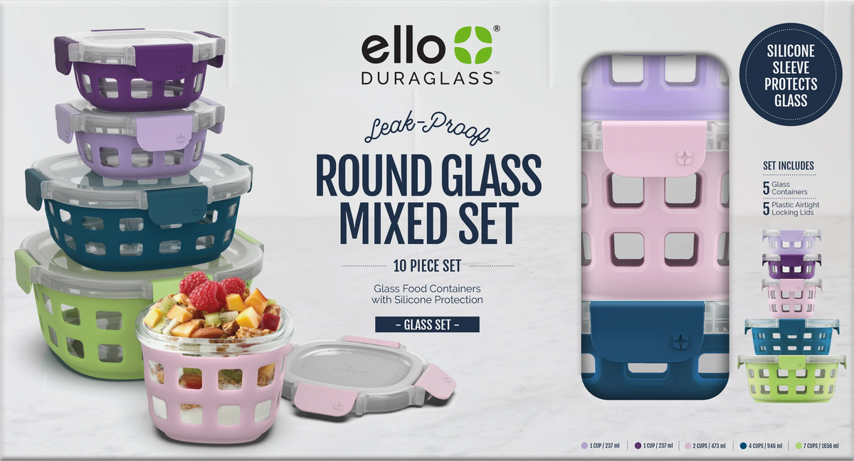 10 Piece Glass Food Storage Set X4532