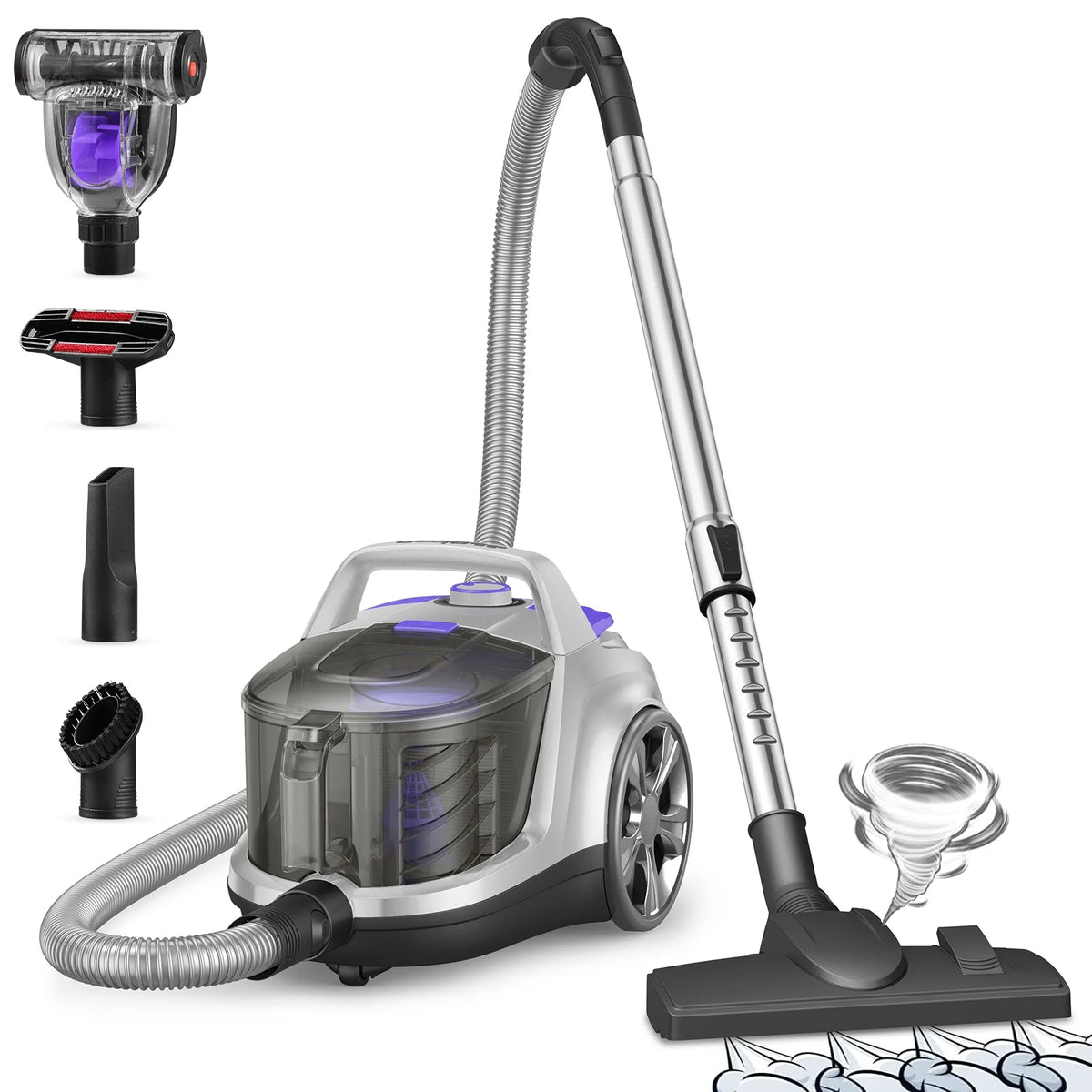 1200W 3.6QT Bagless Canister Vacuum Cleaner P48863