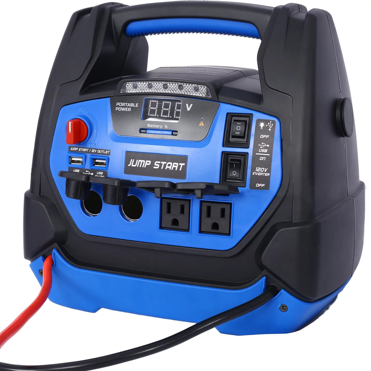 1800 Amps 12V DC Jump Starter with Air Compressor U747