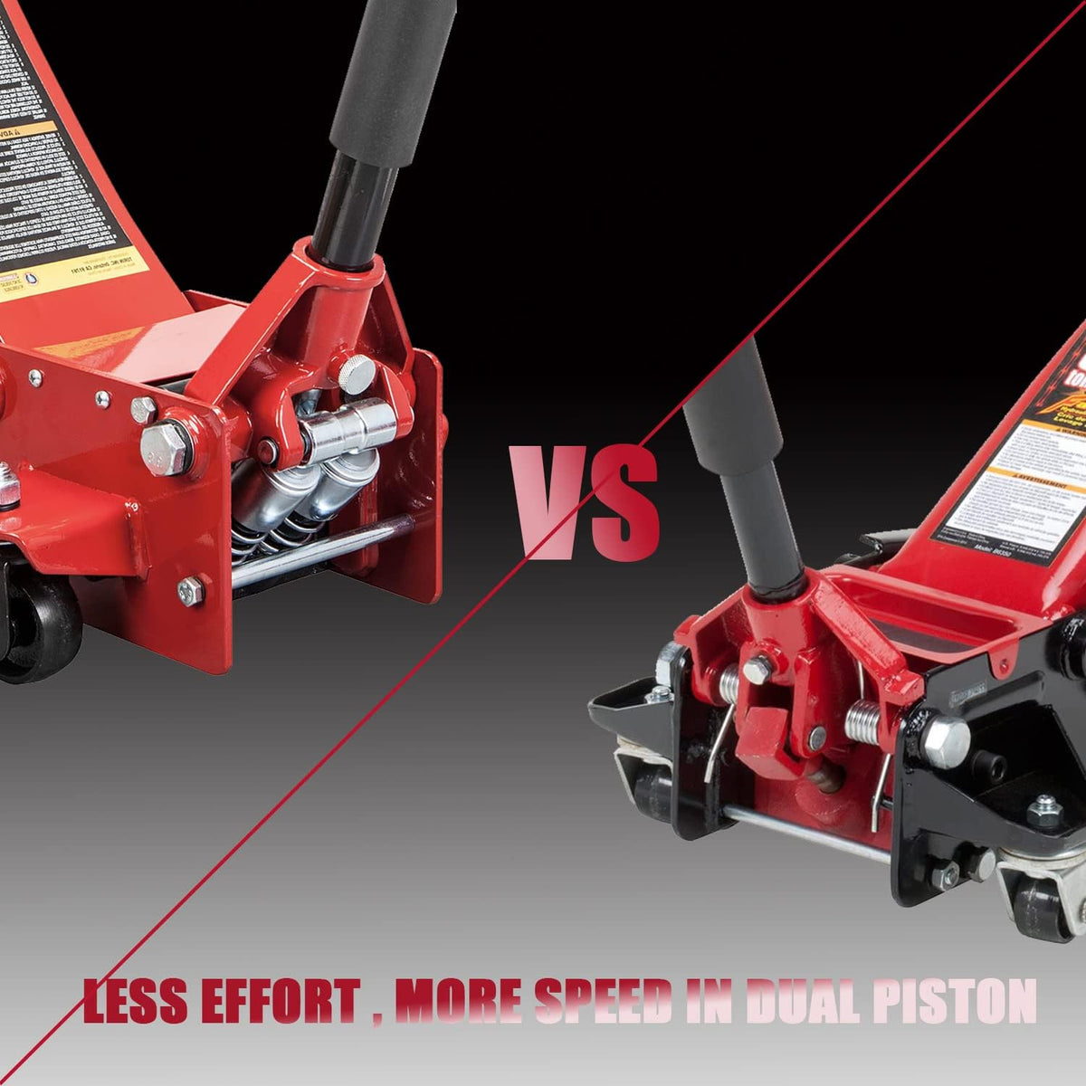 3 Ton Hydraulic Steel Floor Jack with Dual Piston Quick Lift Pump J9501