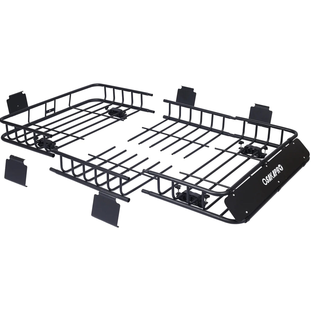 Black Steel Roof Rack Cargo Carrier Basket G82519