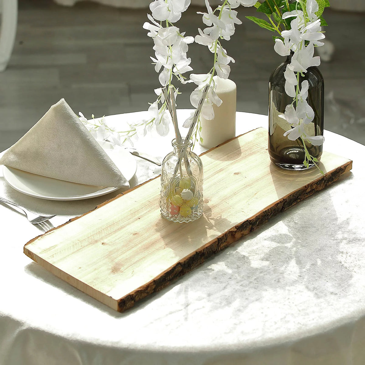 Rustic Natural Wood Slices Rectangle Poplar Wooden Slab G654934