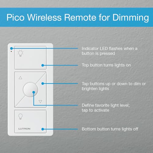 White 3-Button Remote for Smart Dimmer Switch D9522