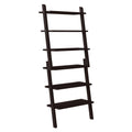 Dark Espresso Solid Wood 6-Shelf Bookcase B350