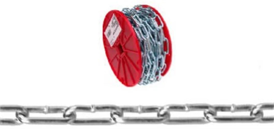 Straight Link Coil Chain 50' Electro-Galvanized I2185