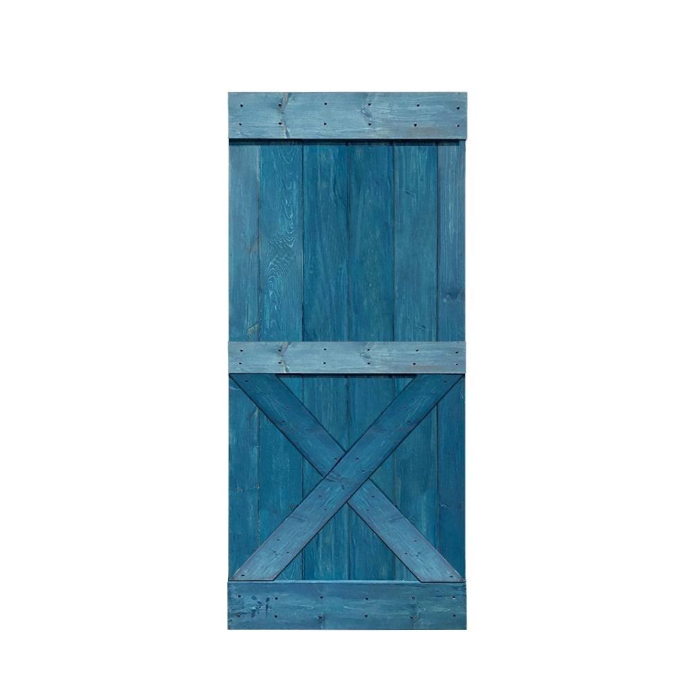 Solid Knotty Pine Wood Interior Sliding Barn Door Slab V75252