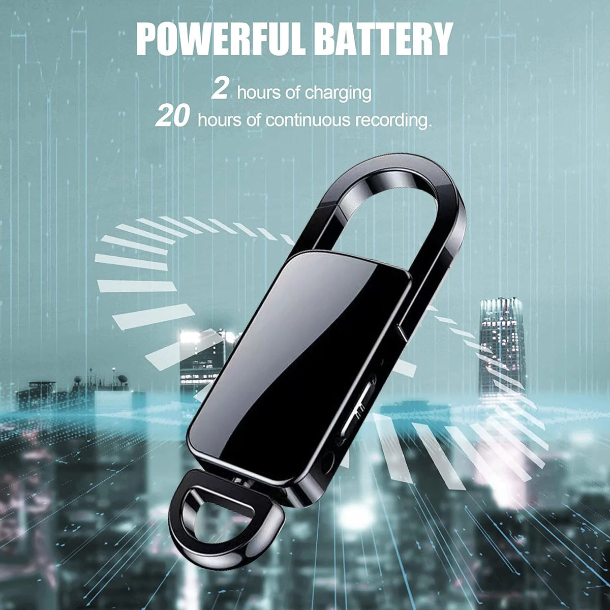 64GB Voice Activated Recorder with Noise Reduction A801085