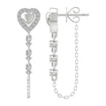 10K White Gold Round Diamond Stud Earrings V492