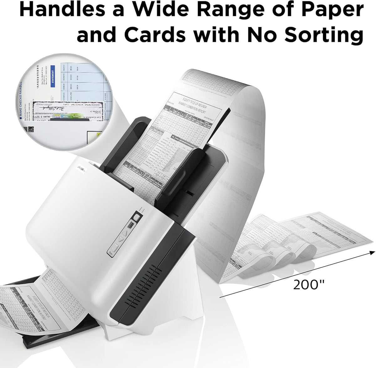 A3 Large Format Duplex Document Scanner with 100 Sheet Automatic Document Feeder M8249