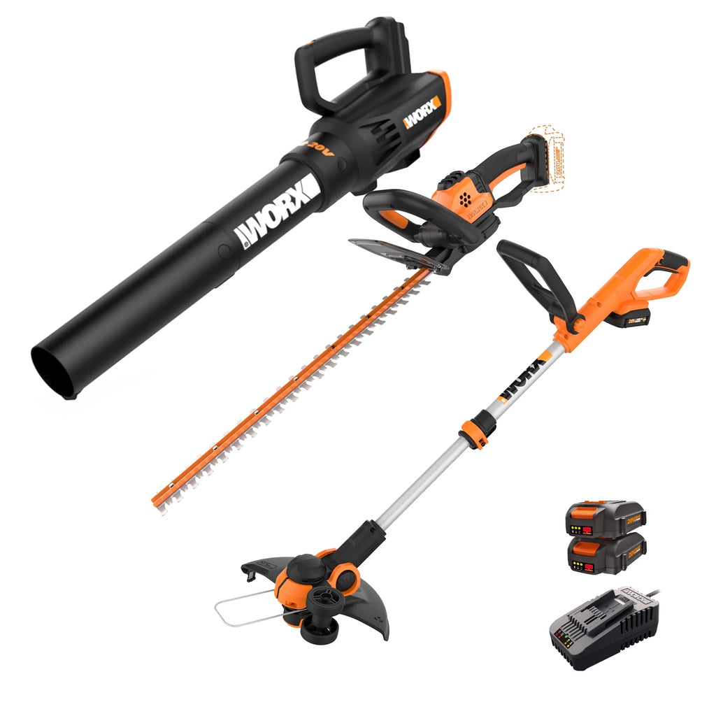 Cordless Leaf Blower, Hedge Trimmer, & Weed Trimmer Combo Kit U422679