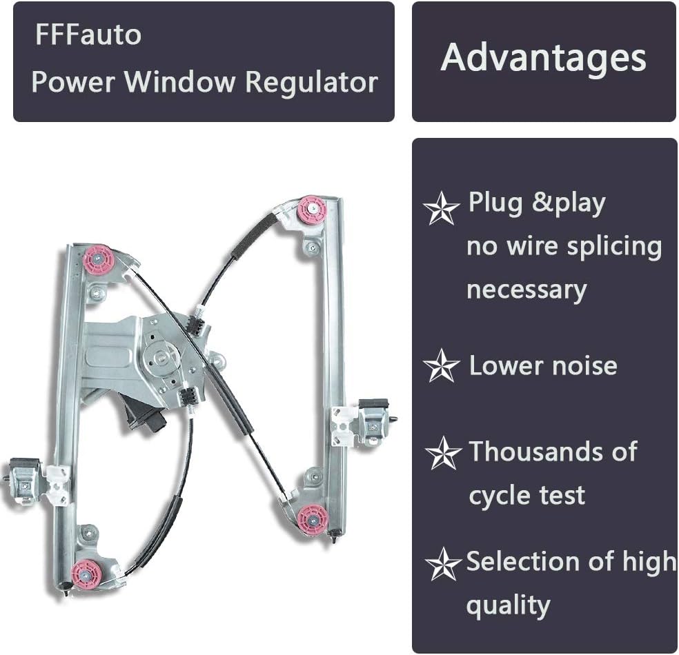 Front Driver Left Side Power Window Regulator with Motor Pack of 2 B755932