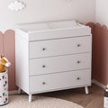 White 3 Drawer Baby Changing Table with Pad R756368