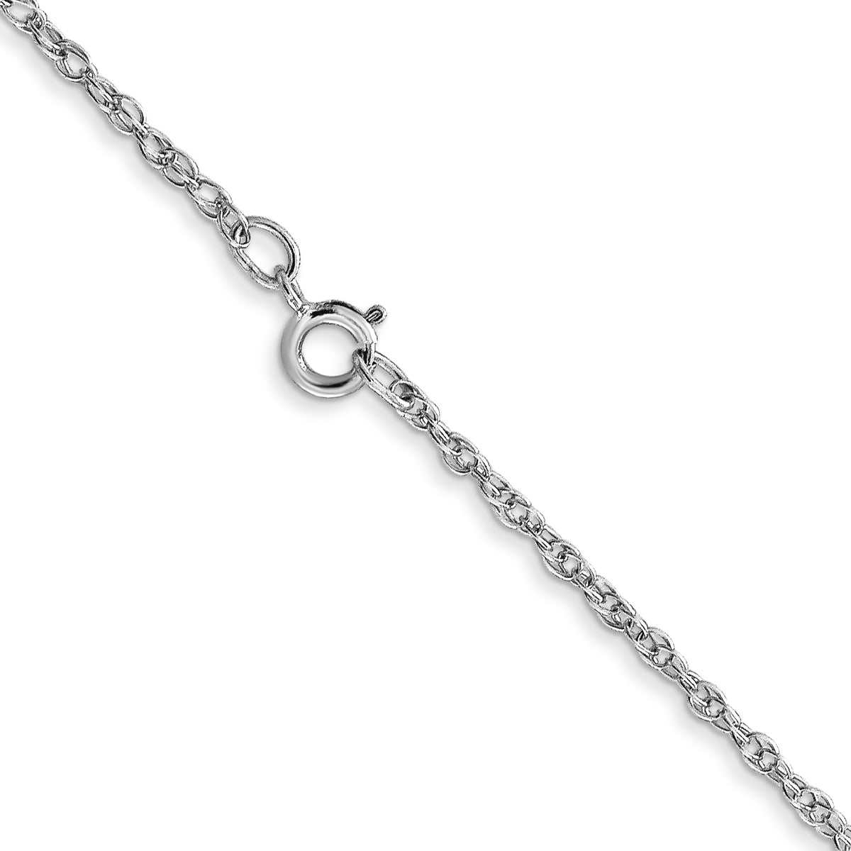 14K White Gold Cable Chain Necklace 18 Inches J9575