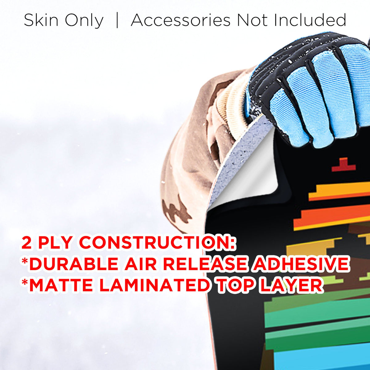 8 bit Pride Rocket Snowboard Wrap Sticker Skin Cover I3356