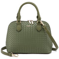 Dome Satchel Handbags with Double Zipper H437