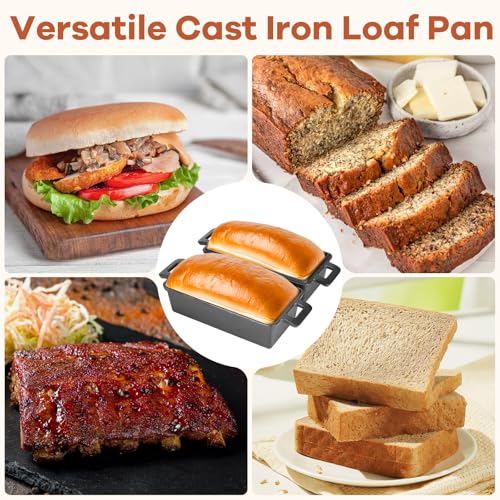 9 x 5 Inch Cast Iron Loaf Pan with Lid D917316