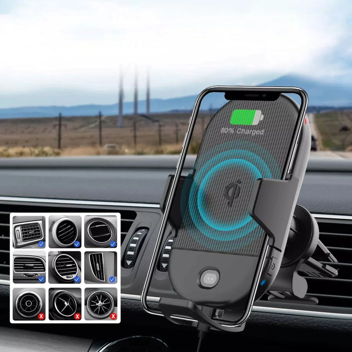 Wireless Charger Car Mount for Celero 5G Plus (2024) Q3462
