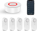 WiFi Water Sensor 5 Pack with 120dB Adjustable Alarm Q639