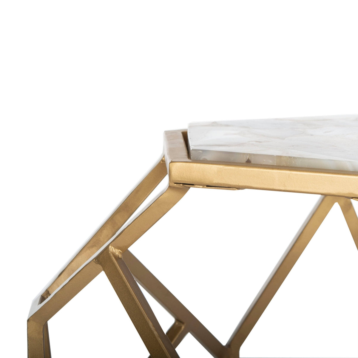 Geometric Accent Table - Multi/Gold T730939