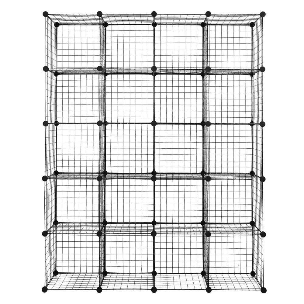 20-Cube Metal Wire Cube Storage Shelves Organizer Q572