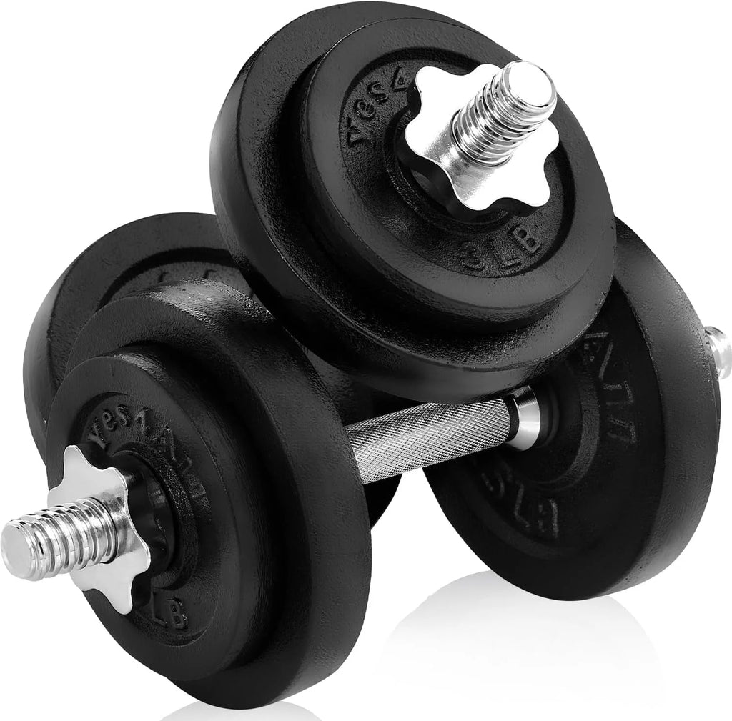 Adjustable 50 lbs Cast Iron Dumbbell Set D3581