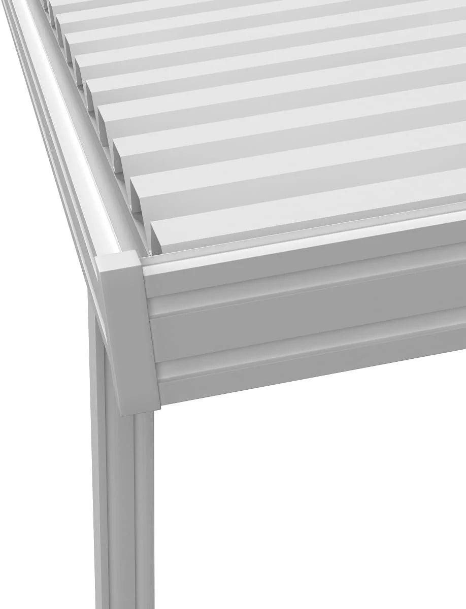 White Aluminum Patio Cover with 4 Posts T4714