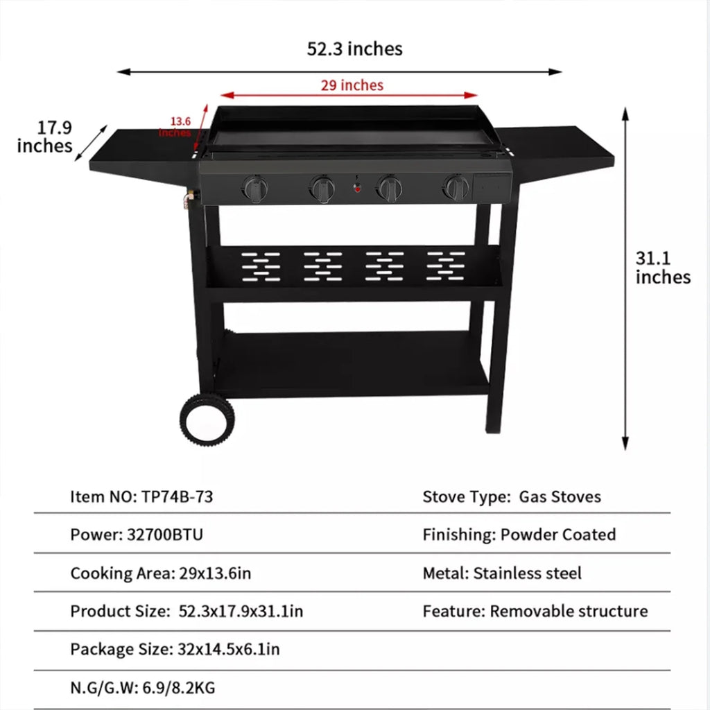4-Burner Propane Gas Grill F18066