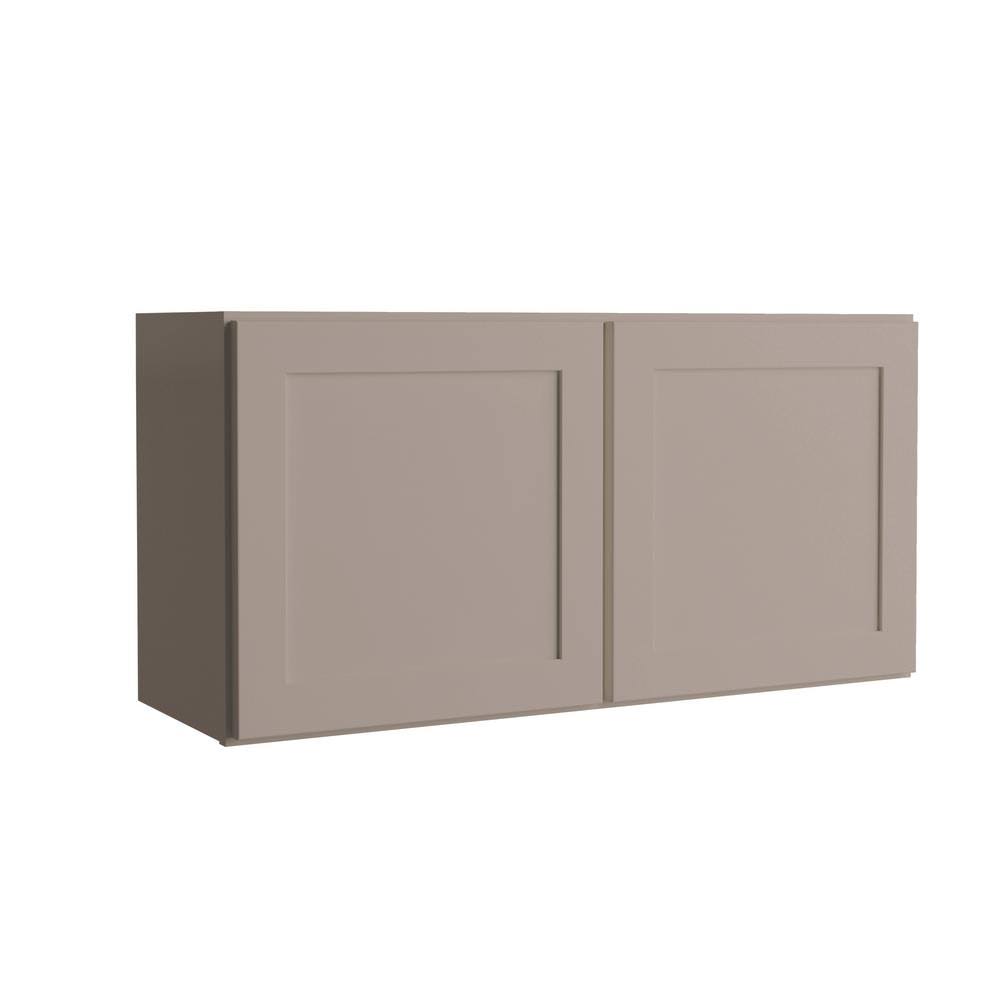 Sterling Gray Finish Laminate Shaker Wall Kitchen Cabinet 36 in. x 18 in. x 12 in. V71897