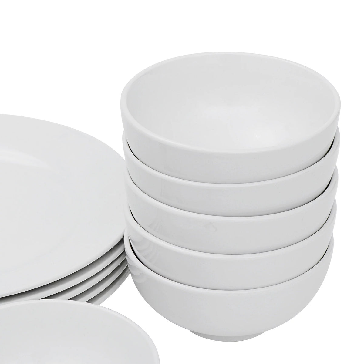 18 Pc White Porcelain Dinnerware Set Z98450