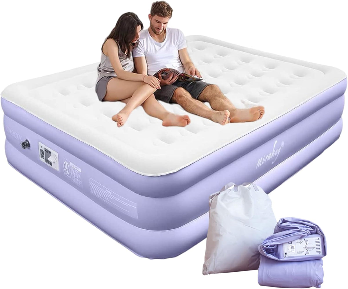 Light Blue Twin Air Mattress with Built in Pump, Pack of 2 O930
