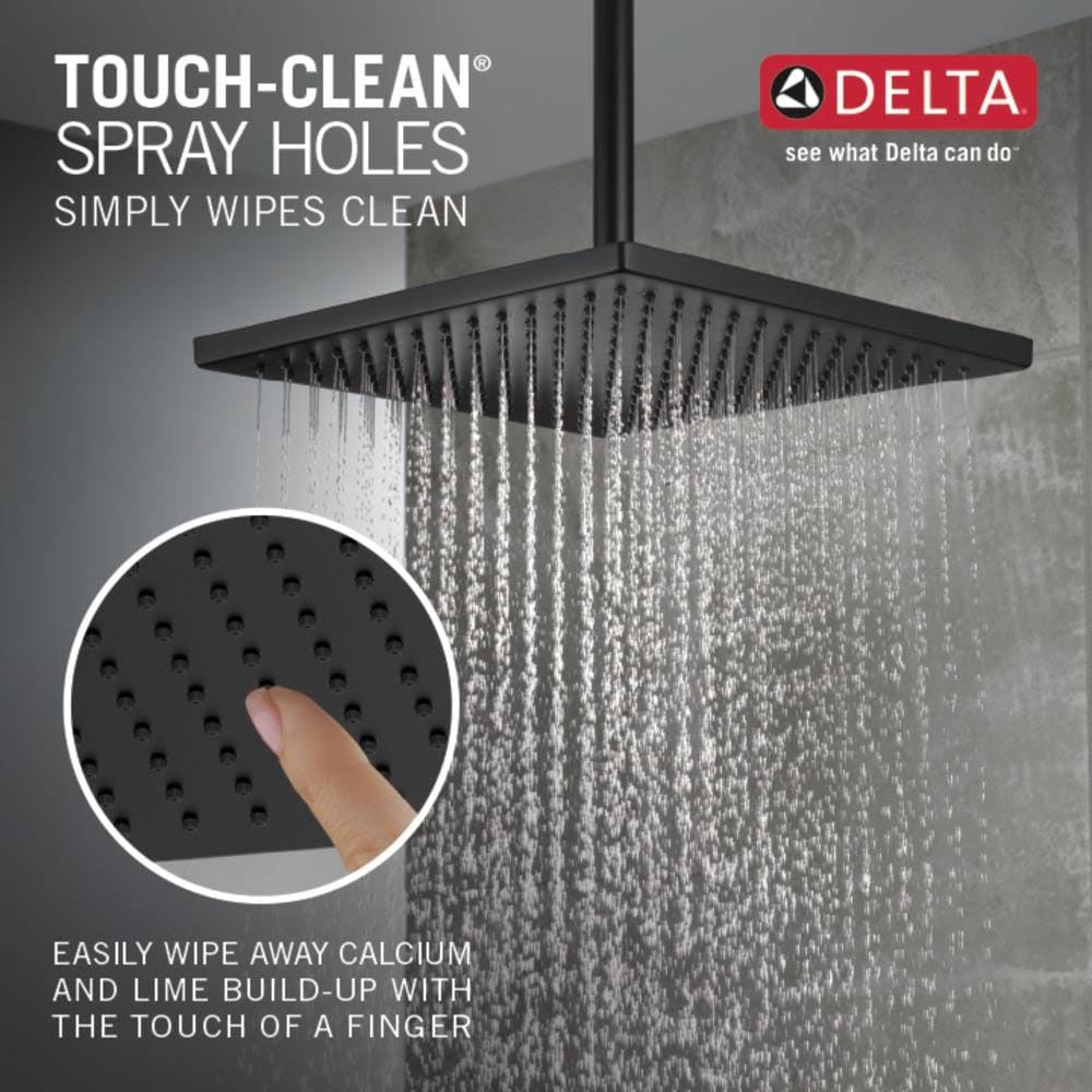 Matte Black Metal Raincan Shower Head P3188