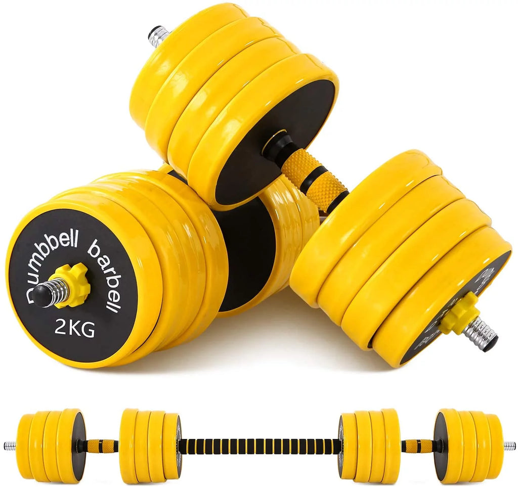 Adjustable Dumbbell Barbell Weight Pair 2-in-1 Set 22Lb A789